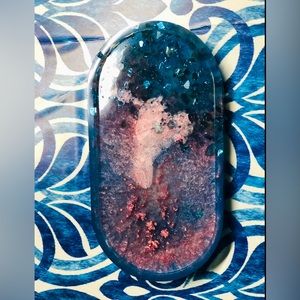 Resin Jewelry Holder, Oval Vanity Dish, Perfume and Soap Holder